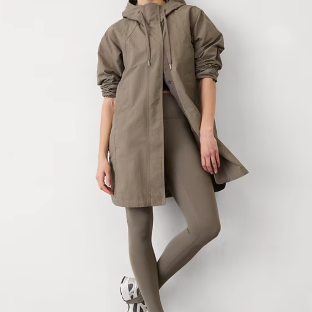 ATHLETA Everywhere Anorak raincoat  Mineral Brown Large, New With Tags